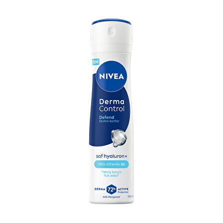 NIVEA Kadın Sprey Deodorant Derma Control Defend Tahriş Karşıtı 150 Ml 2 ADET