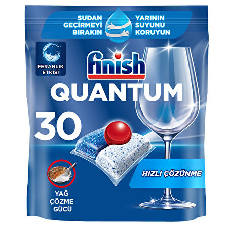 Finish Quantum 30 Kapsül Bulaşık Makinesi Deterjanı Tableti 3 ADET