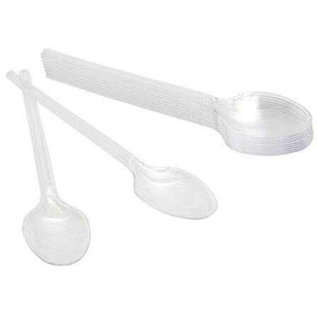 Roll-up Plastik Şeffaf Kaşık 10'Lu 3 ADET