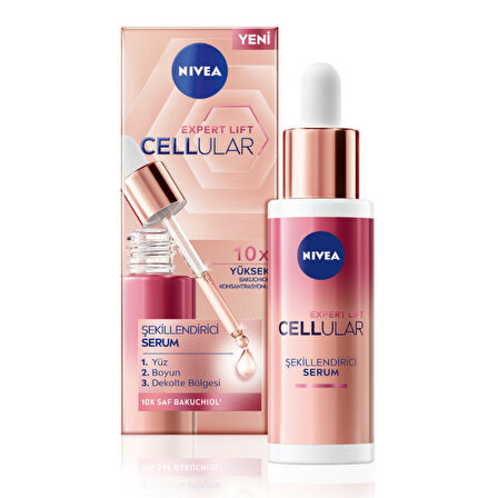 NIVEA Cellular Expert Lift Saf Bakuchiol Cilt Serumu 30ml 3 ADET
