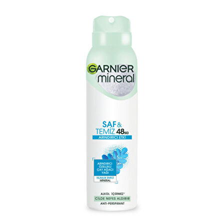 Garnier Mineral Saf&Temiz Sprey Deodorant 3 ADET