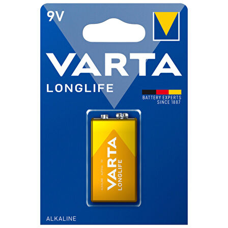 Varta Longlife 9V Pil Tekli Paket (Alkalin) 3 ADET