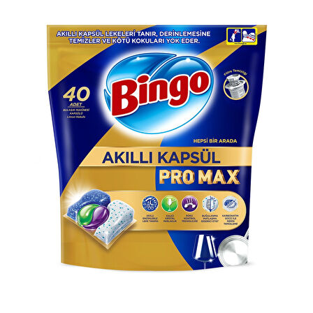 Bingo Akıllı Kapsül Pro Max Bulaşık Makinası Tablet 40'lı 548 G 3 ADET