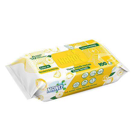 Nano Yüzey Temizlik Havlusu Limon 100'lü 3 ADET