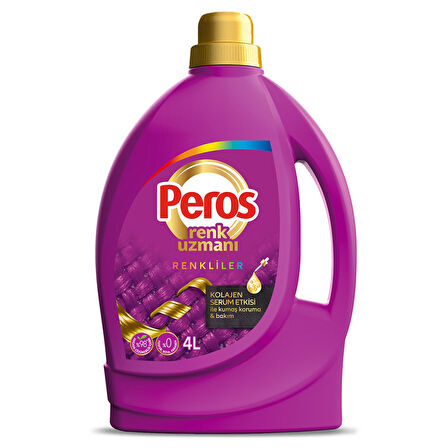 Peros Sıvı Bakım Çamaşır Deterjanı Renkliler 4 L 3 ADET