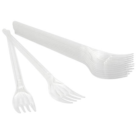 Roll-Up Plastik Şeffaf Çatal 10'lu 3 ADET