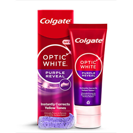 Colgate Optic White Purple Reveal Beyazlatıcı Diş Macunu 75 Ml 3 ADET