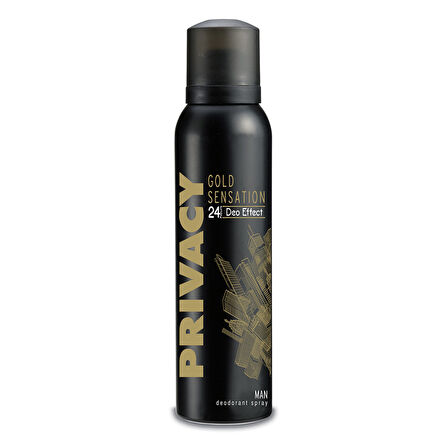 Privacy Gold Sensation Deodorant Men 150 Ml 3 ADET