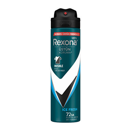 Rexona Men Erkek Sprey Deodorant Invisible Ice Fresh 150 ml 3 ADET