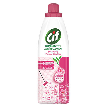 Cif Konsantre Zemin Uzmanı Fayans Pembe Çiçek 895 Ml 3 ADET