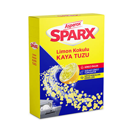 Asperox Sparx Limon Kokulu Kaya Tuzu 1.5 Kg 3 ADET