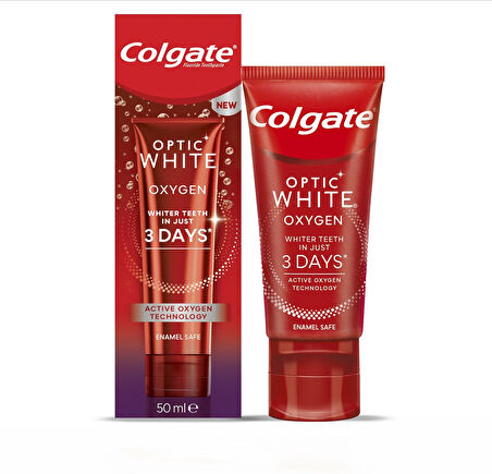Colgate Optic White Oxygen Aktif Oksijen Teknolojisi Beyazlatıcı Diş Macunu 50 Ml 3 ADET