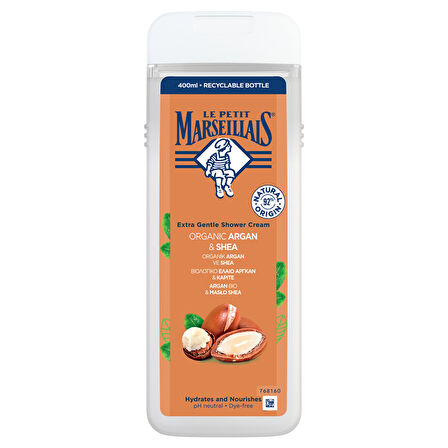 Le Petit Marseillais Organik Argan ve Shea Duş Jeli 400Ml 3 ADET