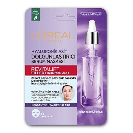 L'Oréal Paris Revitalift Filler Dolgunlaştırıcı Serum Maske 28 G 3 ADET