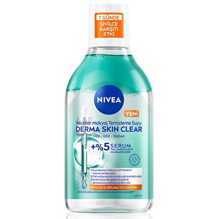 Nivea Derma Skin Micellar Makyaj Temizleme Suyu 400 Ml 3 ADET