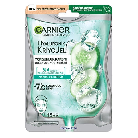 Garnier Hyaluronik Yorgunluk Karşıtı Soğutucu Jel Yüz Maskesi 27 G 3 ADET