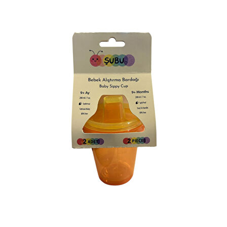 Şubu Baby Alıştırma Bardağı Pembe 2'li 200 Ml 3 ADET