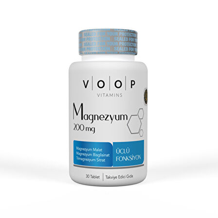 Voop Magnezyum 200 Mg 30 Tablet 3 ADET
