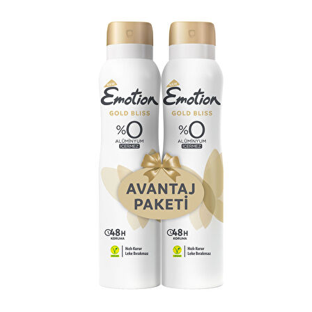 Emotion Gold Bliss Deodorant 2 x 150 Ml 3 ADET