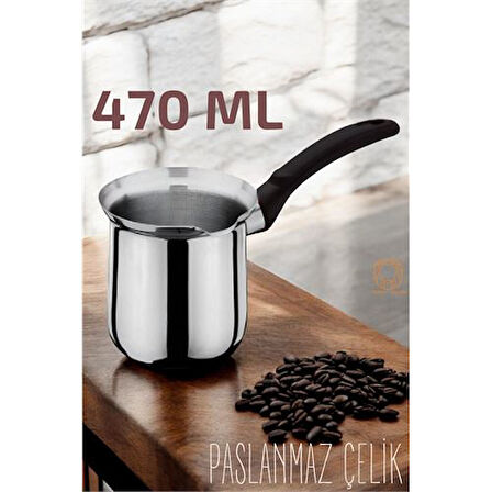 Findit 4 ADET Paslanmaz Çelik Cezve 470 ml 720839