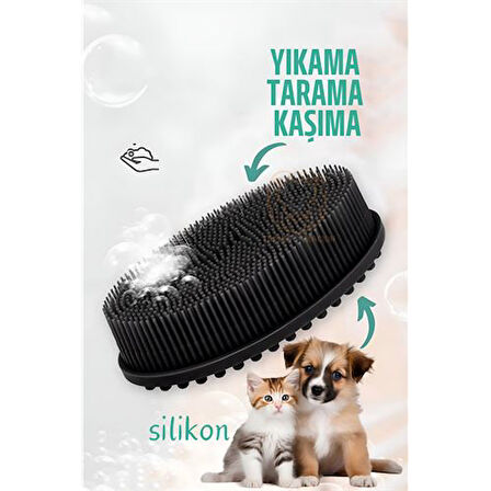 Kedi Köpek Yıkama Fırçası Silikon