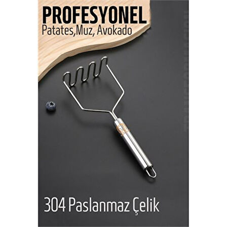 Patates Ezici 304 Paslanmaz Çelik Havuç Muz Avokado Ezici