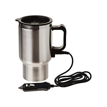 ARAÇ - OTO- 12V ÇELİK BARDAK KETTLE SU ISITICISI ÇAKMAKLIK FİŞLİ-Findit