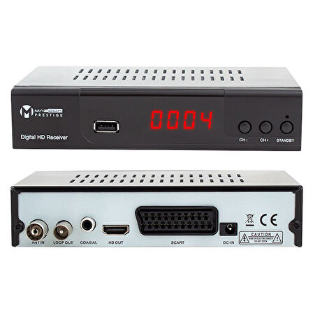 MAGBOX PRESTİGE DVB-T2/C FULL HD MİNİ KARASAL-UYDU ALICISI (HDMI+SCART) YOUTUBELU-Findit