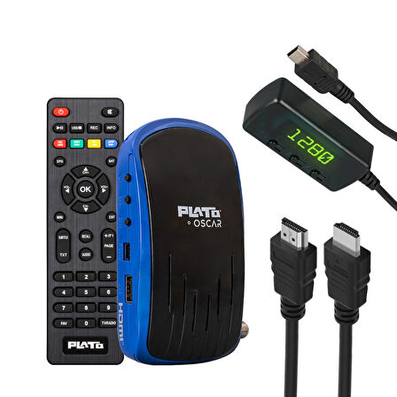 PLATO OSCAR ÇİFT USBLİ TKGSLİ DISPLAY GÖZLÜ+TUŞLU HD UYDU ALICISI-Findit