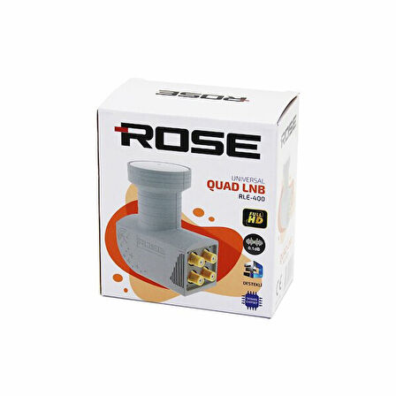4LÜ UYDU LNB UNIVERSAL QUAD FULL HD -  3D - 0.1DB RLE-400-Findit