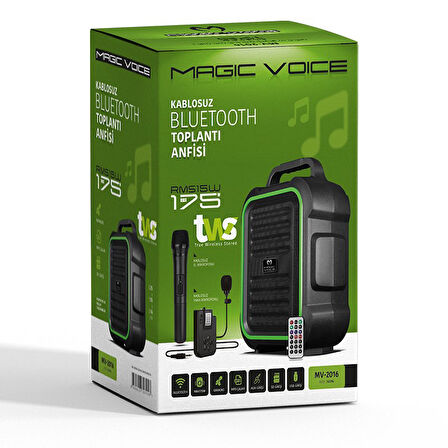 VHF EL+YAKA MİK USB*SD*BT-TAŞINABİLİR-SEYYAR ANFİ 175W-Findit