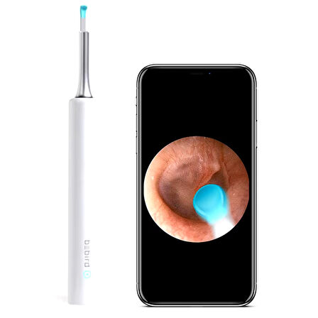 5MP KAMERA 3.5MM LENS ŞARJLI WIFI GÖRÜNTÜLÜ KULAK TEMİZLEYİCİ BEYAZ RENK-Findit
