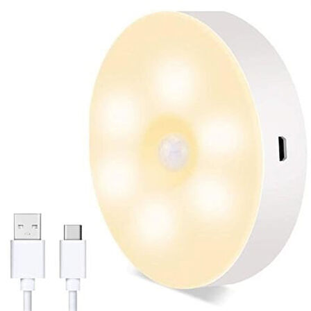 Hareket Sensörü Dolap Altı Aydınlatması USB Şarj Edilebilir LED-Findit
