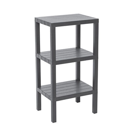 3 RAFLI GRİ MODÜLER ÜNİTE PLASTİK 38x29x74 cm-Findit