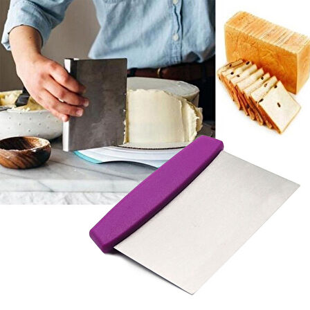 Çelik Hamur Kesici Kazıyıcı Pasta Kek Dekorasyon Spatula Aleti-Findit