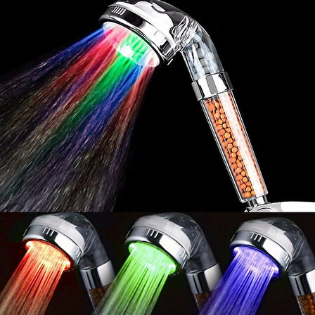 Led Işıklı Su Tasarruflu Banyo Duş Başlığı-Findit