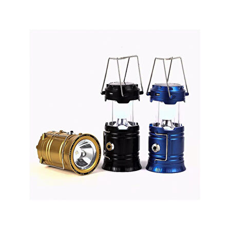 2IN1  1W+6LED SOLAR - FİŞ ŞARJLI LÖKÜS MODEL KAMP LAMBA FENER - PO WERBANK METAL TAŞIMA KULP OR-5900T-Findit