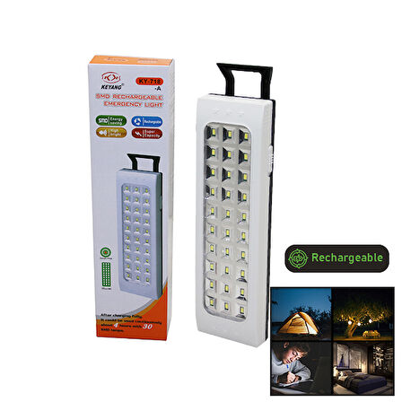 30 SMD LED ŞARJLI IŞILDAK FENER - EMERGENCY LIGHT-Findit