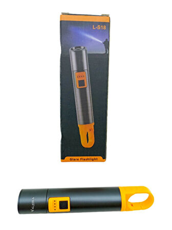 2IN1 ZOOM EL FENERİ -PO WERBANK USB ŞARJ METAL KASA -SU GEÇİRMEZ -500MT-Findit