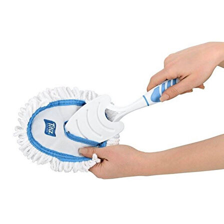 Mikrofiber Duster Toz Leke Kir Alıcı Temizleyici Tutacaklı Temizlik Bezi Aparatı Malzemesi-Findit
