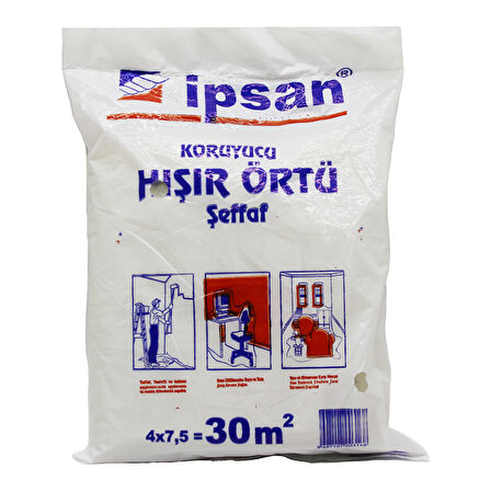 30-M2 = 4X7.5MT HIŞIR ŞEFFAF KORUYUCU ÖRTÜ-Findit