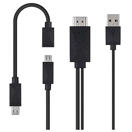SAM SUNG S2+S3+S4 + ANDROID TELEFONLAR UYUMLU HDMI ÇEVİRİCİ KABLO-Findit