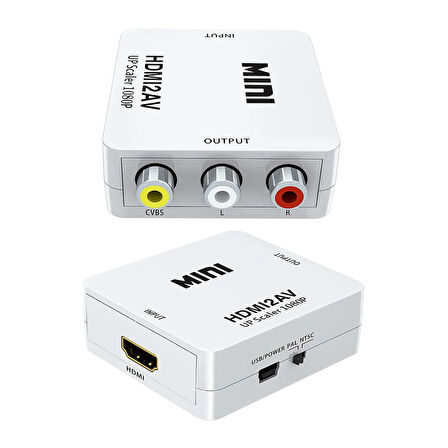 HDMI TO RCA MİNİ MODEL 1920X1080 PLASTİK KASA ÇEVİRİCİ KONVERTÖR-Findit