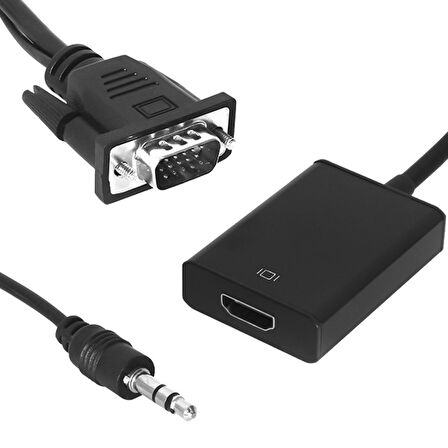 VGA ERKEK TO HDMI DİŞİ DÖNÜŞTÜRÜCÜ KABLO-Findit