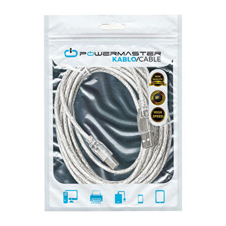 USB YAZICI KABLOSU 5 MT 2.0 ŞEFFAF SL-U2005 * AC-UP05-Findit
