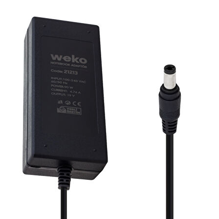 19 VOLT 4.74 AMPER 90 WATT 5.5*2.5 UÇLU NOTEBOOK ADAPTÖR YERLİ ÜRETİM-Findit