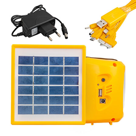 TEK PANELLİ ŞARJLI SOLAR IŞILDAK AYDINLATMA SETİ-Findit