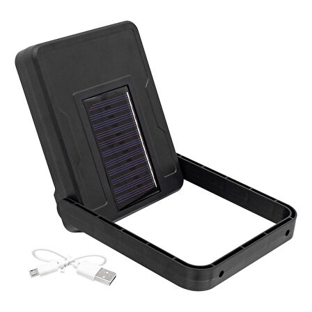 COB LEDLİ SOLAR PANELLİ ÇOK FONKSİYONLU LAMBA-Findit