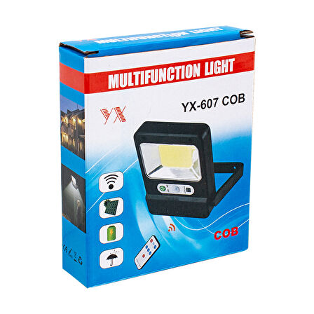 COB LEDLİ SOLAR PANELLİ ÇOK FONKSİYONLU LAMBA-Findit