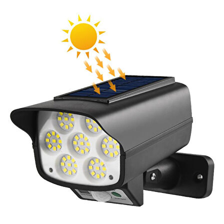 KAMERA GÖRÜNÜMLÜ 63 LEDLİ SOLAR ŞARJLI LAMBA-Findit